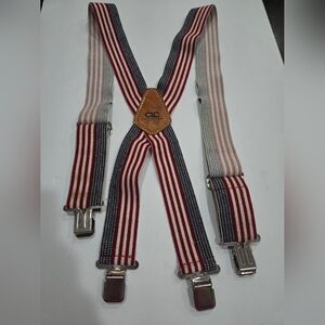 CLC Red and Blue Striped Suspenders